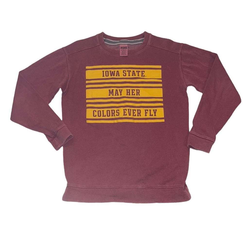 Pink Iowa State crew neck